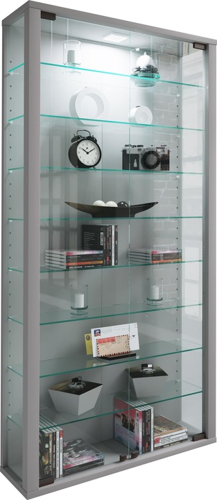 Produktbild VCM Sammel Wandvitrine Holz Glas Vitrosa Maxi (59 x 18 x 114 cm)