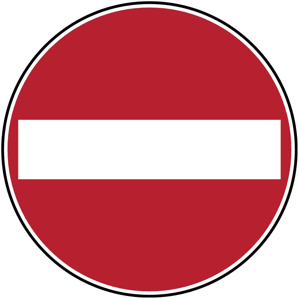 Brady, Segnaletica di sicurezza, Cartelli di divieto - Divieto di accesso