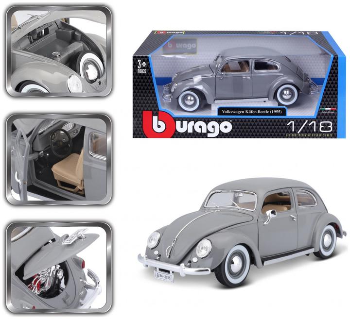 Produktbild Bburago 18/12029 Metal scale 1:18 Official Volkswagen Kafert-Beetle 1955 gray