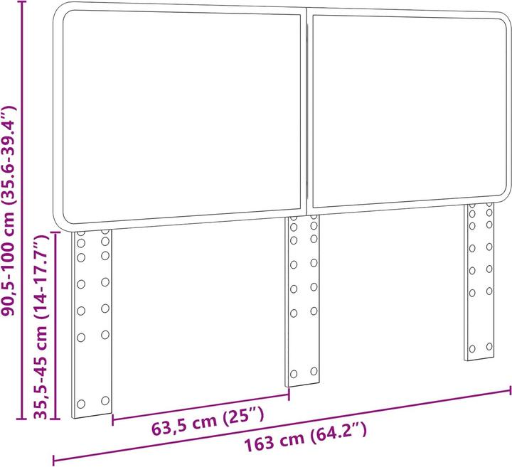 Image du produit vidaXL Kopfteil (3 x 163 x 100 cm)