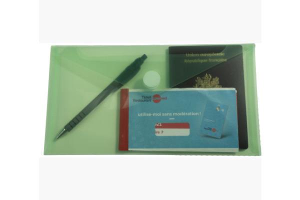 Image du produit Exacompta Sachet de 5 mini pochettes-enveloppes polypropylène - 25x13,5cm - Couleurs assorties (24 x 18 cm, 5x)