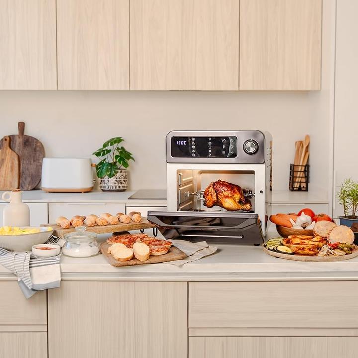 Actual product image Cecotec Touchscreen Air Fryer Oven with 10 Presets, Adjustable Temperature, and Accessory Kit