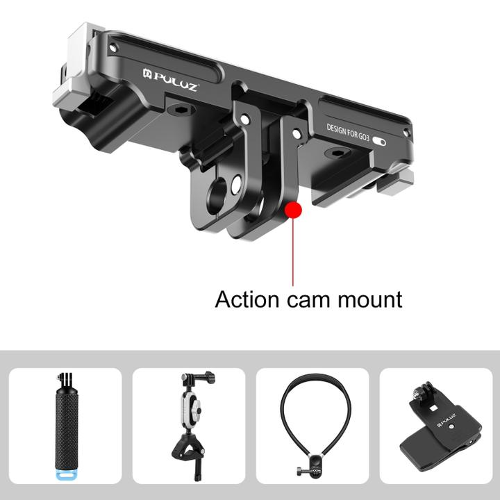 Produktbild Puluz For Insta360 GO3 / GO 3S Magnetic Aluminum Alloy Quick Release Base Mount (Black)