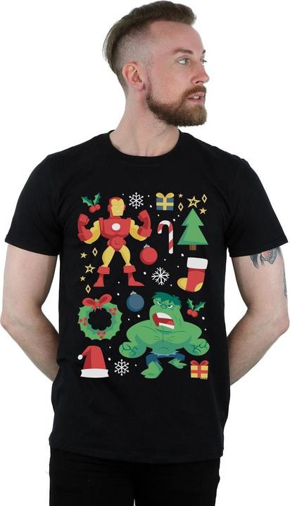 Produktbild Iron Man And Hulk Christmas Day TShirt (L)