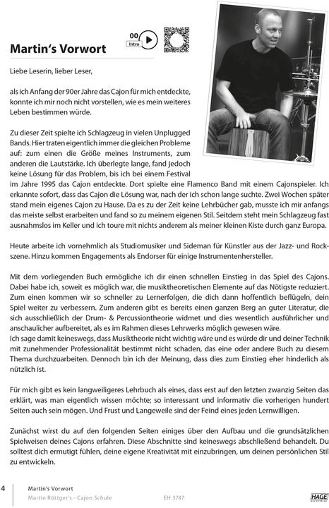 Produktbild Martin Röttger's Cajon Schule (Deutsch, Helmut Hage, 2010)