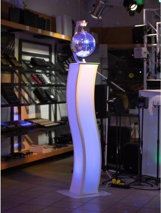 Actual product image Eurolite 2x Stage Stand 150cm curved incl. cover and bag, white