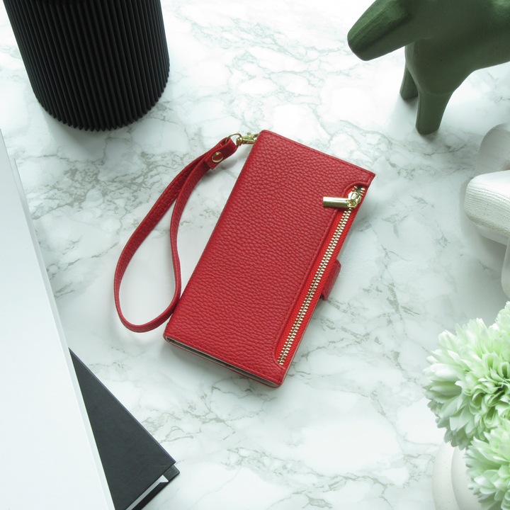 Actual product image PhoneLook Flip wallet cover made from vegan leather with wallet case and magnetic fastener (Apple iPhone 15)