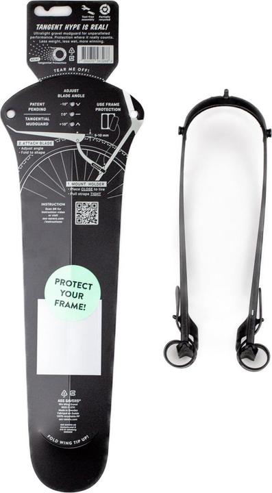 Actual product image Ass Savers Win Wing 2 Gravel Stealth (Rear mudguard)