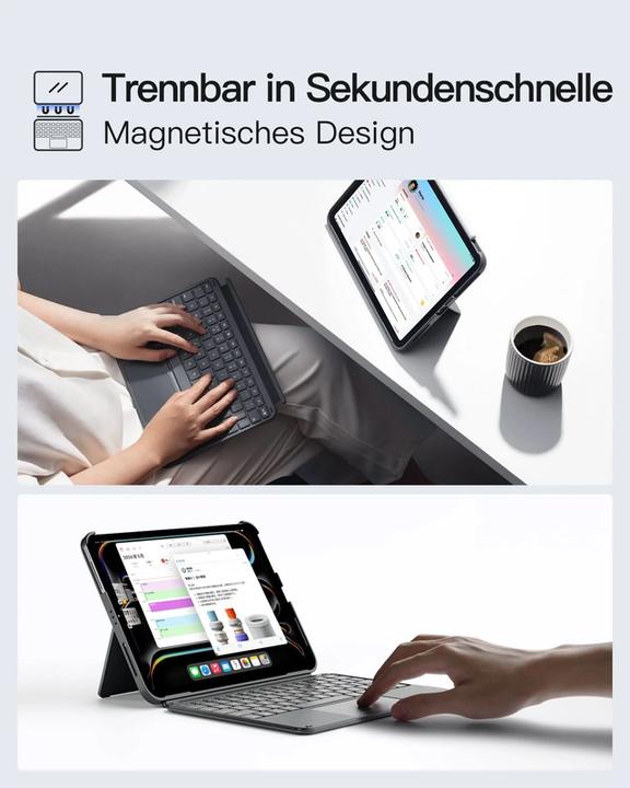 Productafbeelding Inateck Keyboard iPad 04122-11 gray (KB04122-11 gray) (DE)
