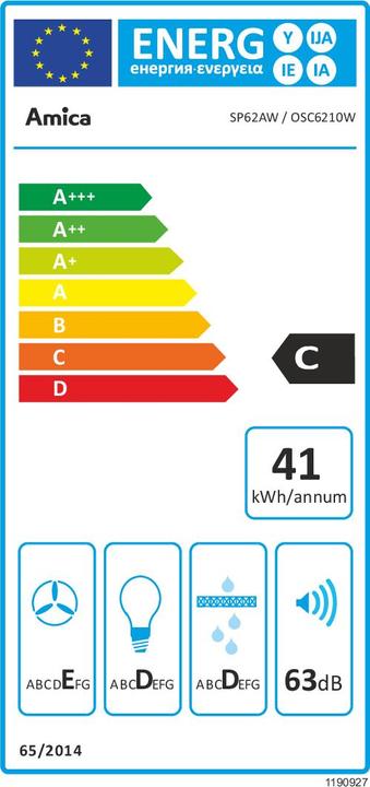 Energie-Label Amica SP62AW