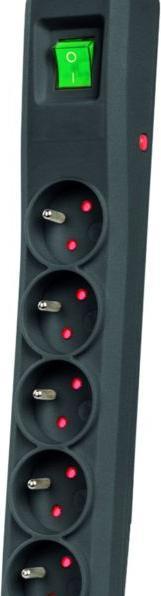 Montiss Multi-socket outlet MT030 Surge protection 5 sockets 1.5 m black (MT030-1.5) (5x, CEE 7/5, 1.50 m)