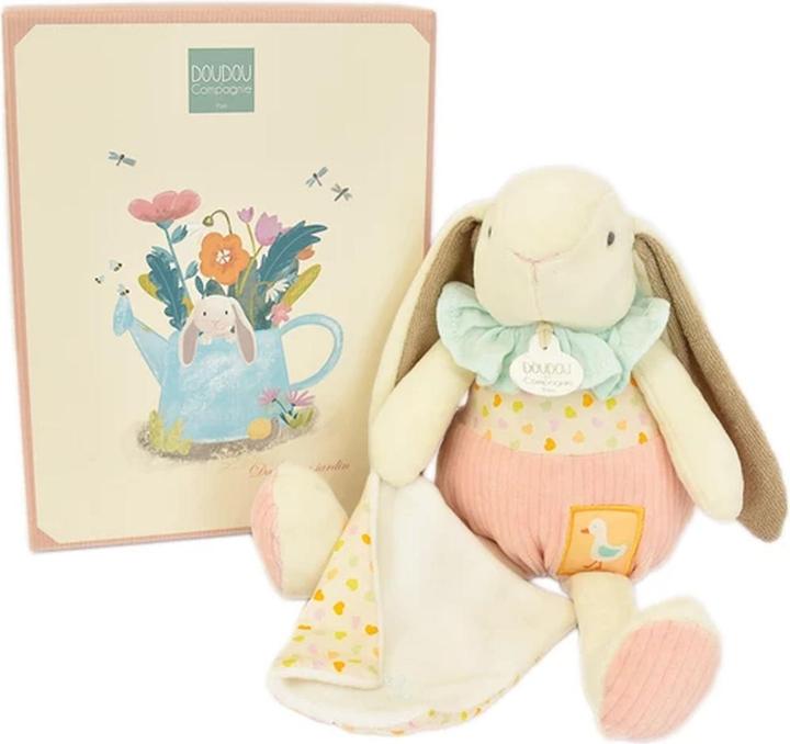 Doudou et Compagnie Lapin en peluche avec doudou, 28cm