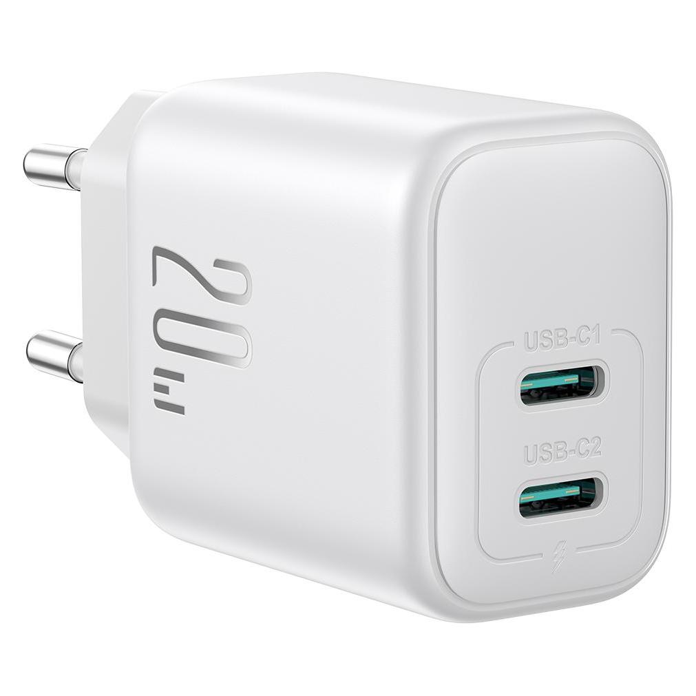 Joyroom 20W Dual Usb-C Charger - White (20 W), Usb Ladegerät, Weiss