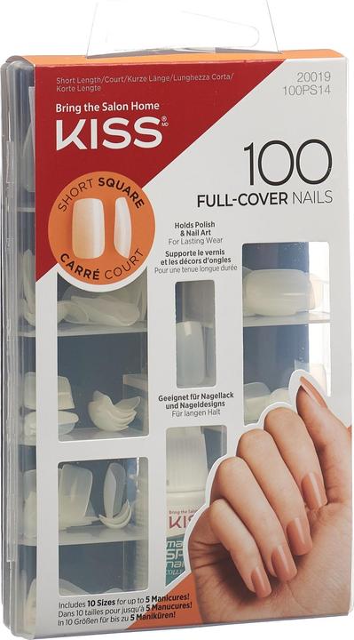 KISS French Manicure (Artificial nails, Short Square)