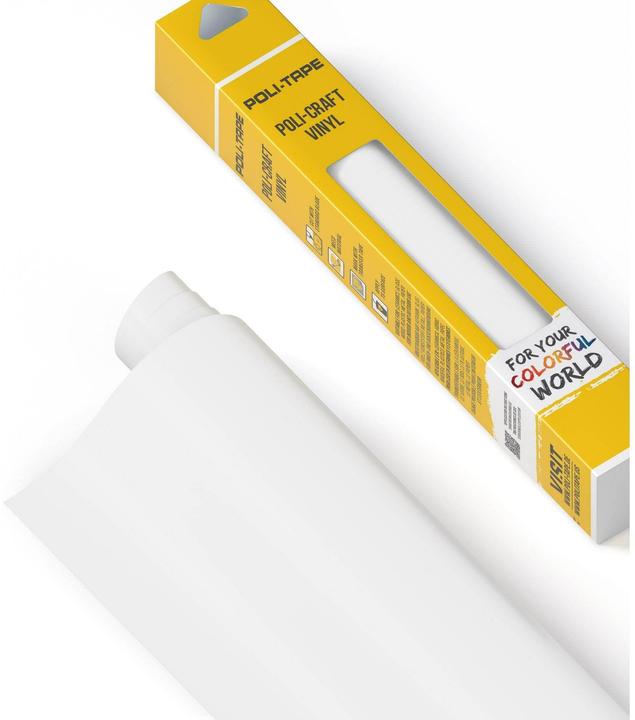Poli-tape Vinylfolie Permanent Weiss (140 g/m², 1x)