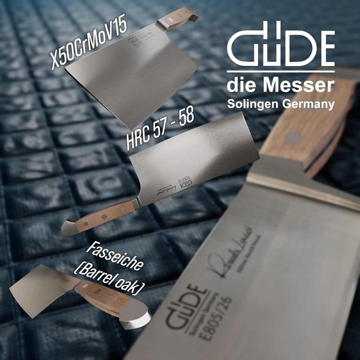 Actual product image Gude Alpha Oak Chinees koksmes 18 cm eikenhout (18 cm)