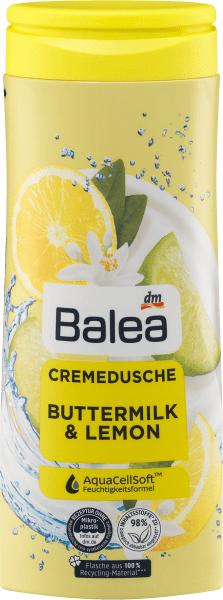 Actual product image dm Balea Cream shower Buttermilk&Lemon (300 ml)