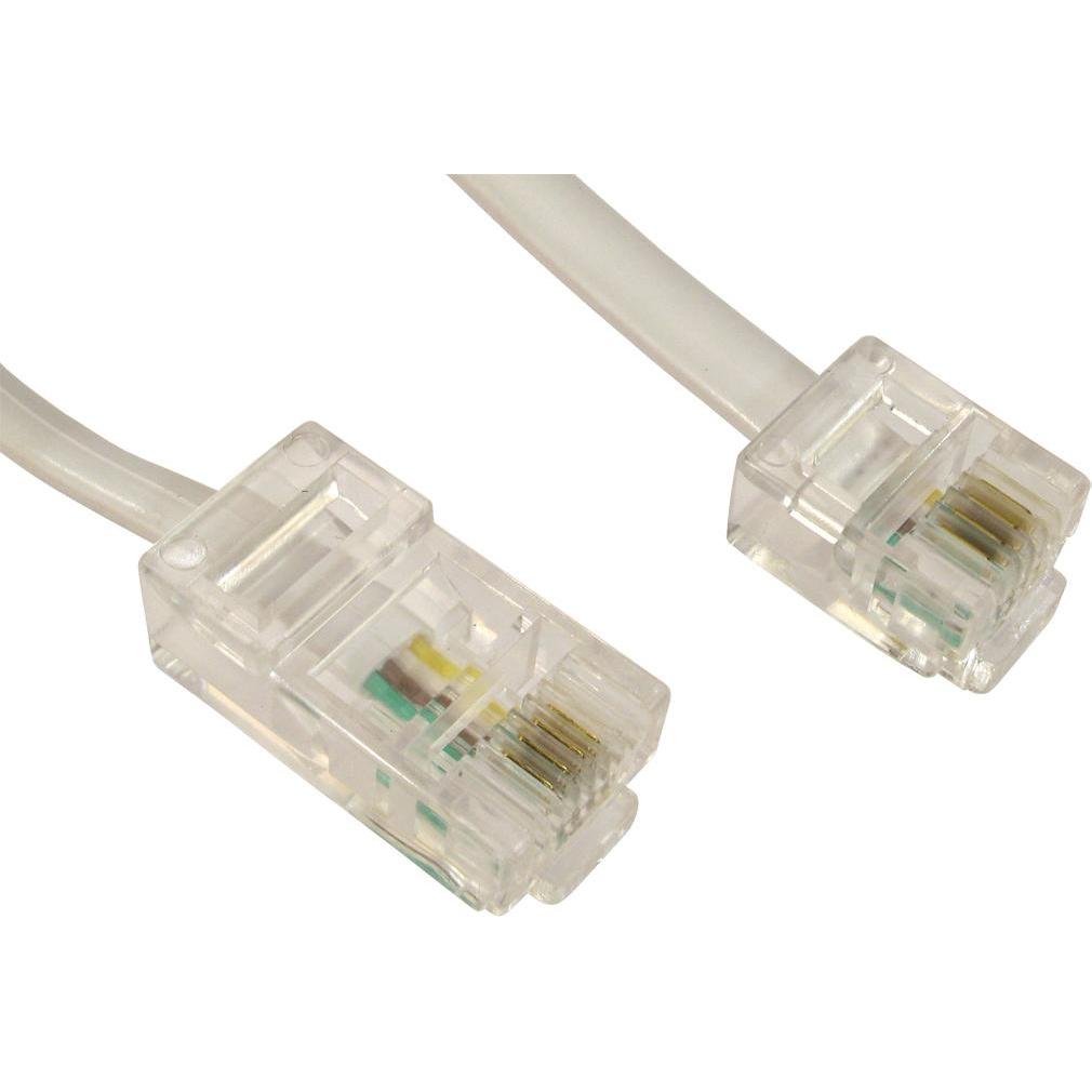 Cables Direct CDL 3m RJ11 to RJ45 Cable - White, Telefon Zubehör