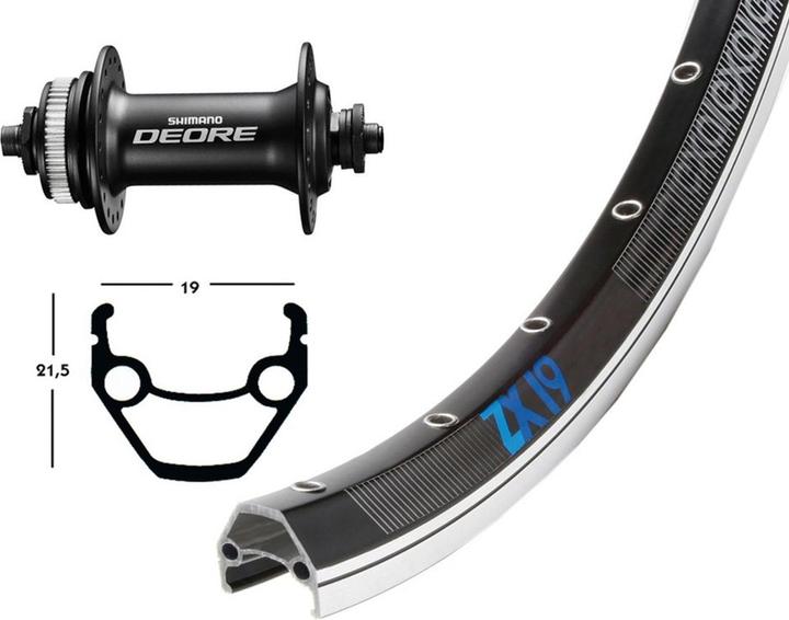 Produktbild Exal ZX 19 Vorderrad 26x1.75 Deore 615 Centerlock (Vorderrad, 26")