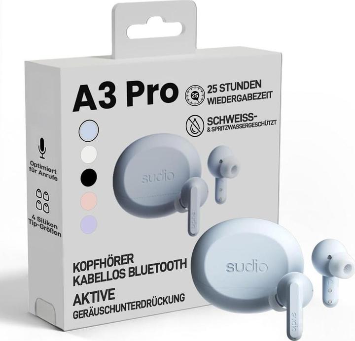 Actual product image Sudio A3 Pro Blue (ANC, 25 h, Wireless)