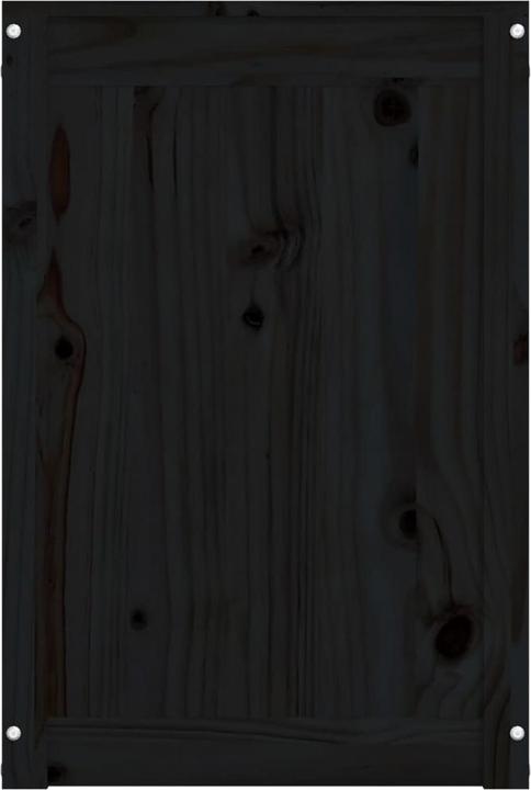 Actual product image vidaXL Wäschetruhe Schwarz 88,5x44x66 cm Massivholz Kiefer,Farbe