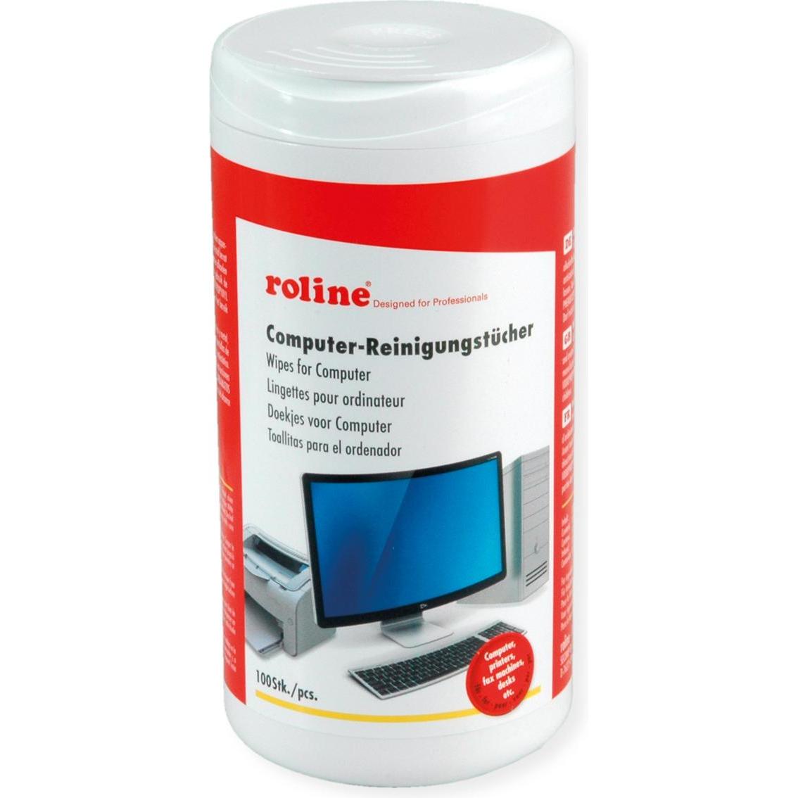 Roline Multicolore Pulizia Pc + Periferiche, Panni Universali Per La Pulizia (100X)