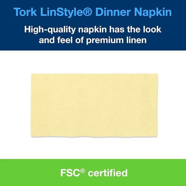 Actual product image Tork LinStyle 478147 Champagne Dinner Napkin 18Ply 40 x 39 cm 12 x 50 Napkins (50 pcs., 39 x 40 cm)