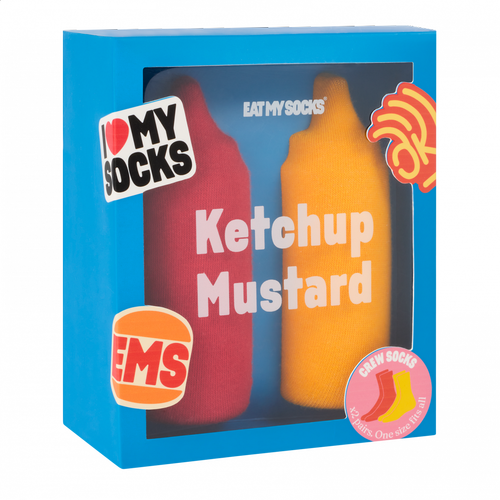 Actual product image Eat My Socks Socks, Ketchup&Mustard, 2 (pack of 2, One size)