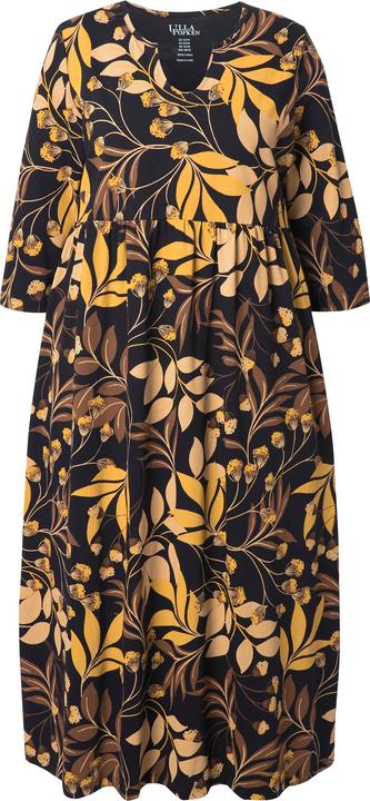 Produktbild Ulla Popken Jersey-Maxikleid, A-Linie, Tunika-Ausschnitt, 3/4-Arm (60)