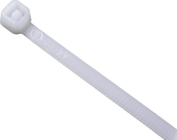 Actual product image RND Electronics Cable tie 102 x 2.5mm, polyamide, 80N, natural, pack of 100 pieces (Plastic cable ties, 120 mm, 100 pcs.)