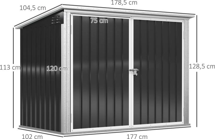 Produktbild Outsunny Mülltonnenbox