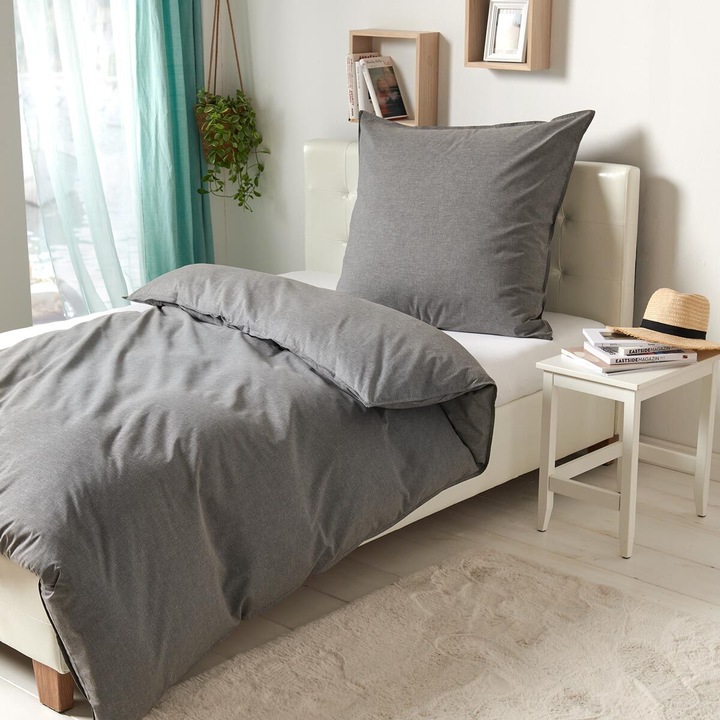 Produktbild Traumschlaf Basic Chambray (Duvetbezug, 155x220 cm + 80x80 cm)