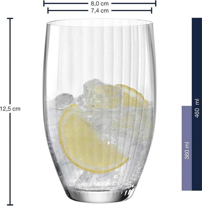 Produktbild Leonardo Longdrinkglas Poesia 460 ml, 6 Stück, Transparent (4.60 dl, 6 x, Longdrinkgläser)