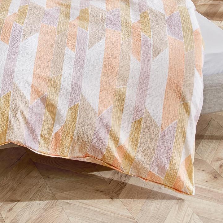 Image du produit Traumschlaf Seersucker Bettwäsche Mikado sonne (Set de linge de lit, 155x220 cm + 80x80 cm)