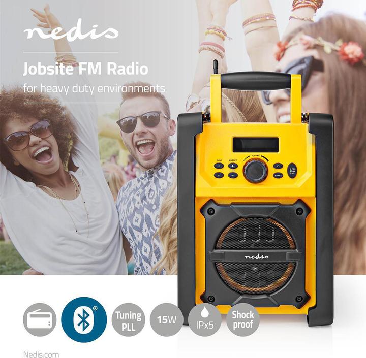 Image du produit Nedis FM-Radio RDFM3100YW (FM, Bluetooth)