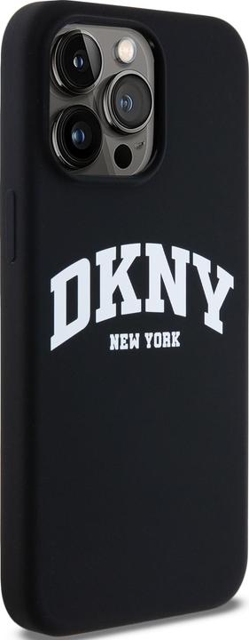 Actual product image DKNY DKHMP15XSNYACH iPhone 15 Pro Max 6.7" czarny/black hardcase Liquid Silicone White Printed Logo (Apple iPhone 15 Pro Max)