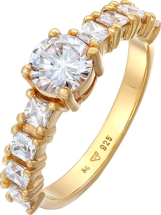 Image du produit Elli Bague zirconium fiançailles Eternity 925 argent (54, Argent 925)