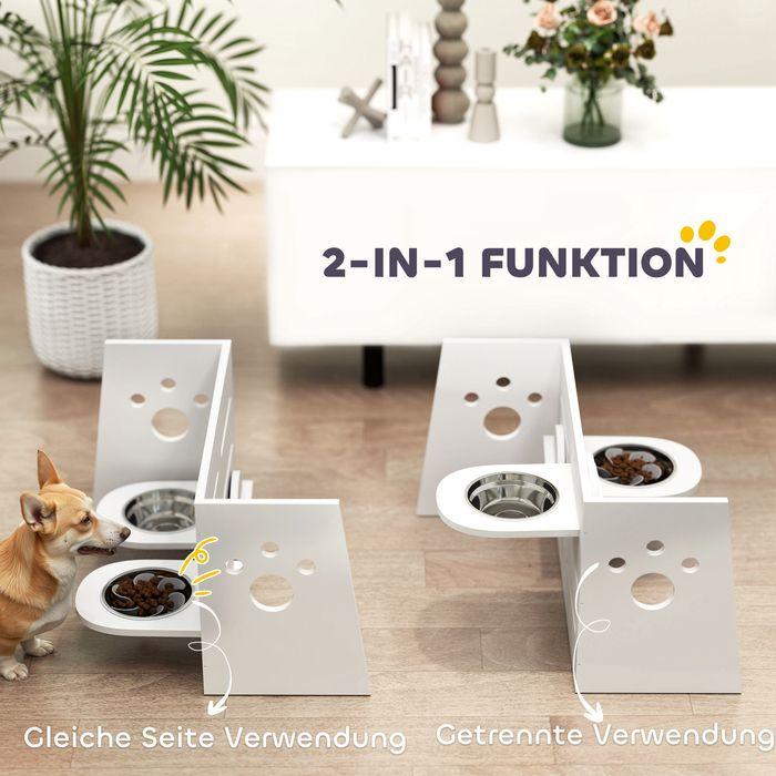 Actual product image Swisshandel24 Hundenapf erhöht, Höhenverstellbar Futternapf für Hunde mit Separatem Design (1 l)