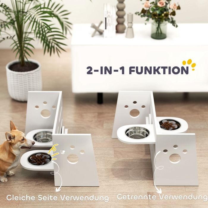 Produktbild Swisshandel24 Hundenapf erhöht, Höhenverstellbar Futternapf für Hunde mit Separatem Design (1 l)