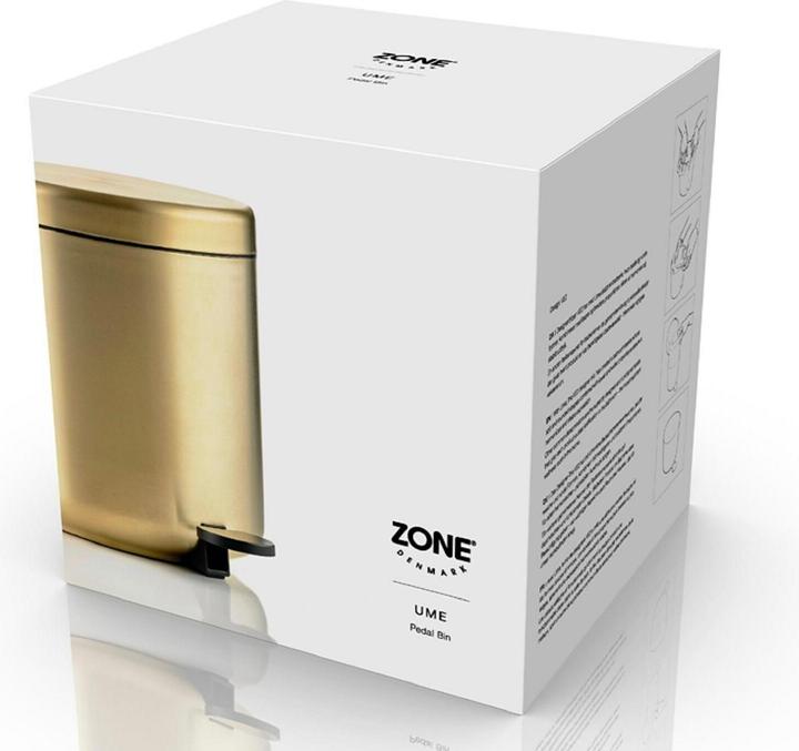 Produktbild Zone Denmark Treteimer Zone Ume, 4 l, Gold, Fassungsvermögen: 4 (4 l)