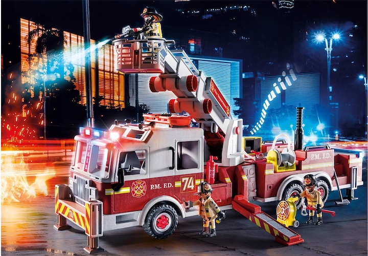 Produktbild Playmobil Feuerwehr-Fahrzeug: US Tower Ladder (70935, Playmobil City Action)