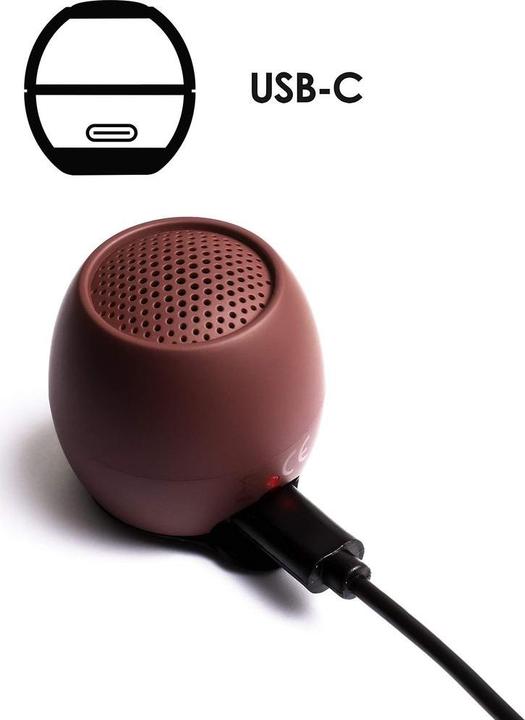 Produktbild Boompods Zero Bluetooth® Lautsprecher Freisprechfunktion, stossfest, Wasserfest Burgund (5 h, Akkubetrieb)