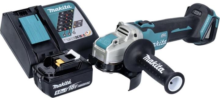 Produktbild Makita DGA 521 RT1X1 Akku Winkelschleifer 18 V 125 mm X-LOCK Brushless + 1x Akku 5,0 Ah + LadegerÃ¤ (125 mm)