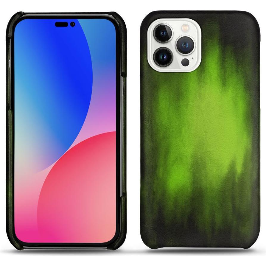 Noreve Lederschutzhülle (Apple iPhone 14 Pro Max), Smartphone Hülle, Grün