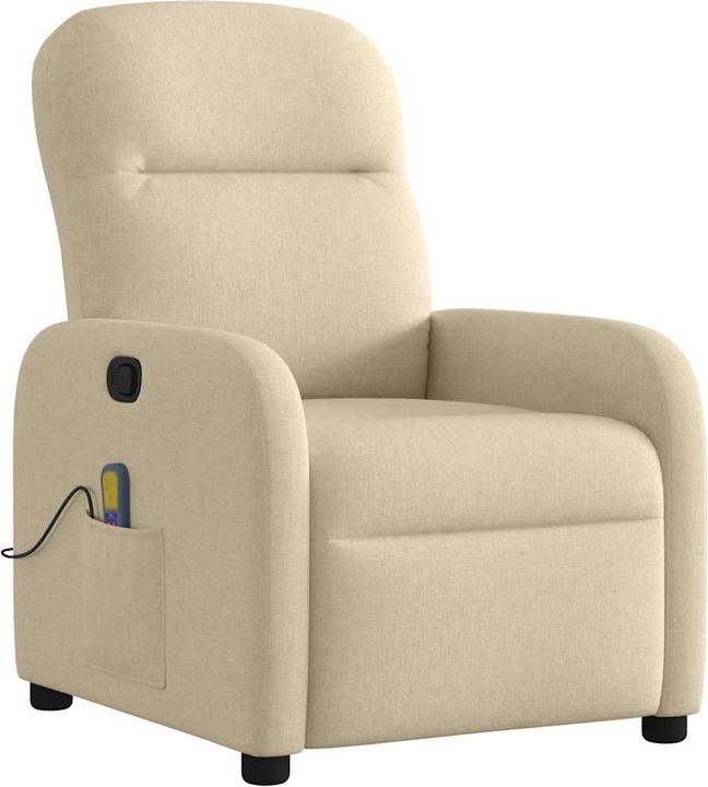 Actual product image vidaXL Massage chair cream fabric