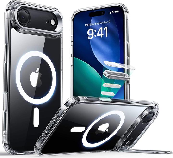 Produktbild ESR Classic Hybrid Magnetic Case (Camera Control, Stash Stand), for iPhone 17 Air, Clear (Apple iPhone 17, Apple iPhone Air)