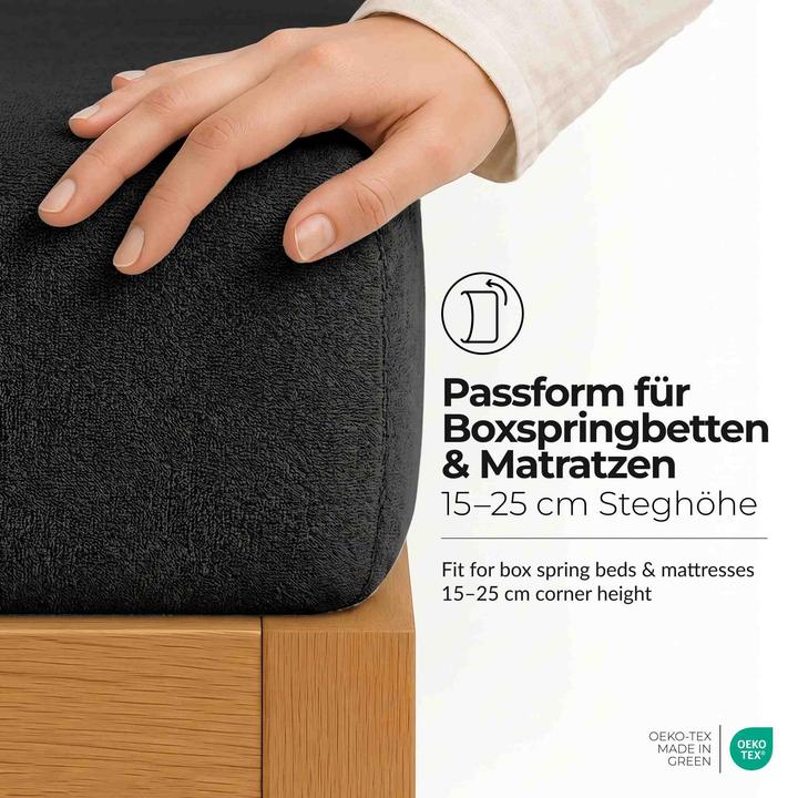 Actual product image Etérea Terry fitted sheet (200 x 200-220 cm)