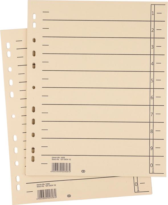 Soennecken Divider sheet oeco 1453 A4 200g cardboard ch 100pcs.