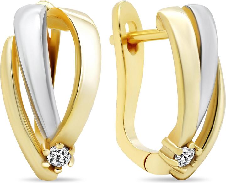 Immagine prodotto Brilio Argento - Orecchini moda bicolore con zirconi EA550Y