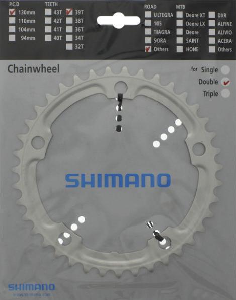 Produktbild Shimano Kettenblatt TIAGRA FC-R550 39 Zä silber (39)